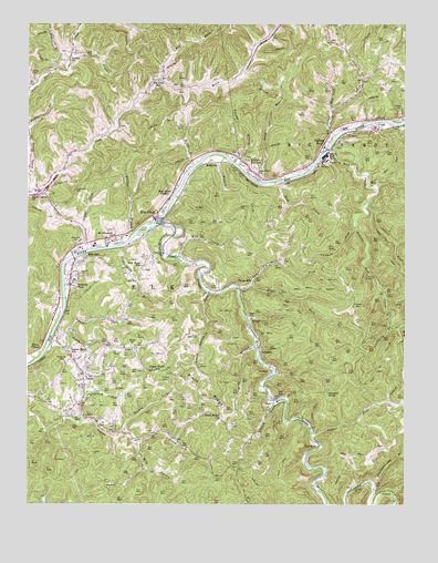 Blue Creek, WV USGS Topographic Map