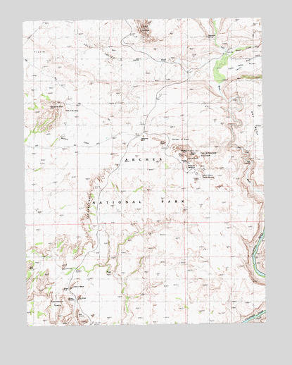 The Windows Section, UT USGS Topographic Map