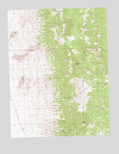 Third Butte East, NV USGS Topographic Map