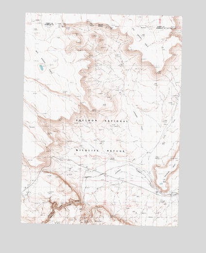 Thousand Creek Gorge, NV USGS Topographic Map