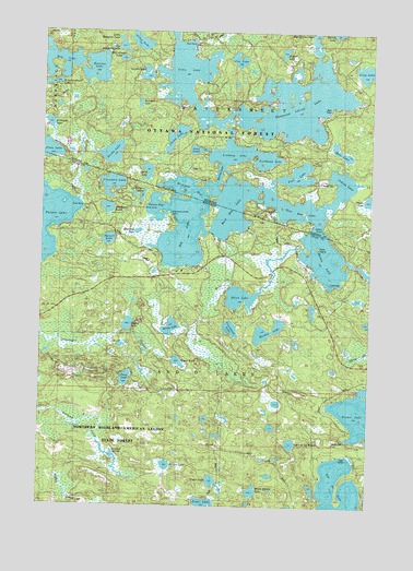 Thousand Island Lake Mi Topographic Map Topoquest
