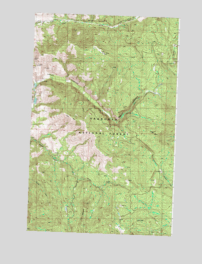 Thrapp Mountain, WA USGS Topographic Map