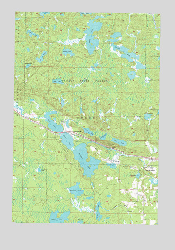 Three Lakes, MI USGS Topographic Map