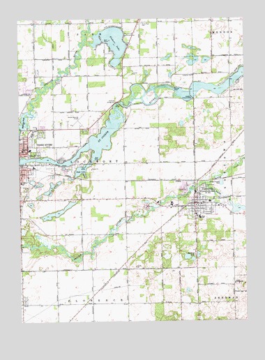 Three Rivers East, MI USGS Topographic Map