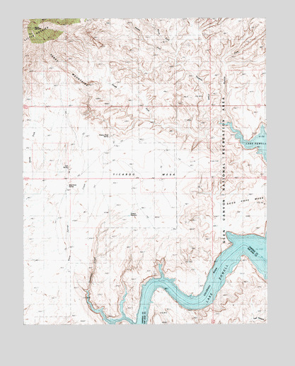 Ticaboo Mesa, UT USGS Topographic Map