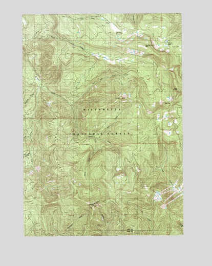 Tidbits Mountain, OR USGS Topographic Map