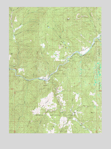 Tiller, OR USGS Topographic Map