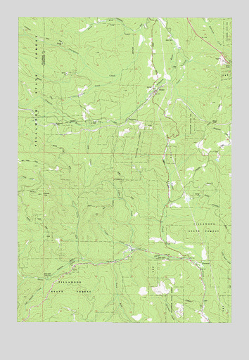Timber, OR USGS Topographic Map