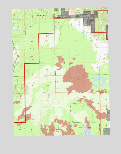 Timbered Crater, CA USGS Topographic Map