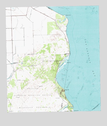 Tivoli SE, TX USGS Topographic Map