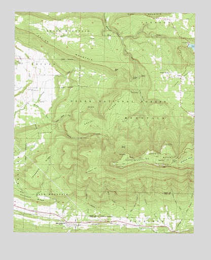 Blue Mountain, AR USGS Topographic Map