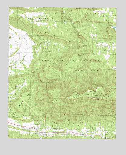Blue Mountain, AR USGS Topographic Map