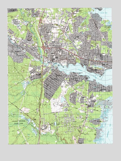 Toms River, NJ USGS Topographic Map