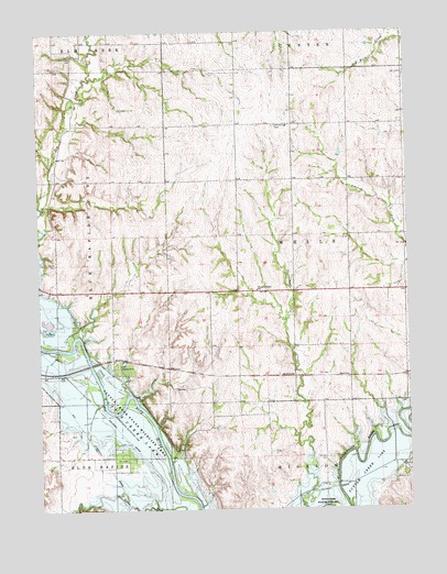 Blue Rapids NE, KS USGS Topographic Map