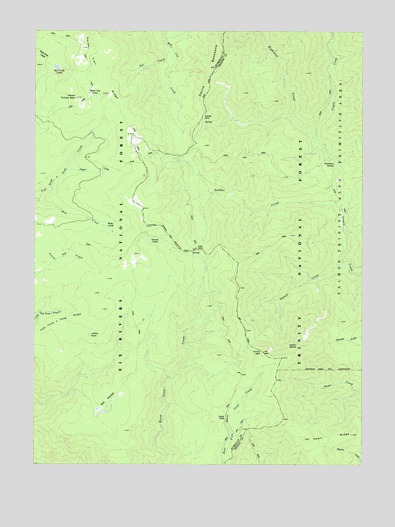 Trinity Mountain, CA USGS Topographic Map