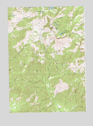Trinity Mountain, ID USGS Topographic Map