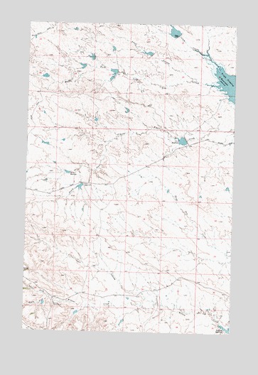 Triple Crossing Reservoir West, MT USGS Topographic Map