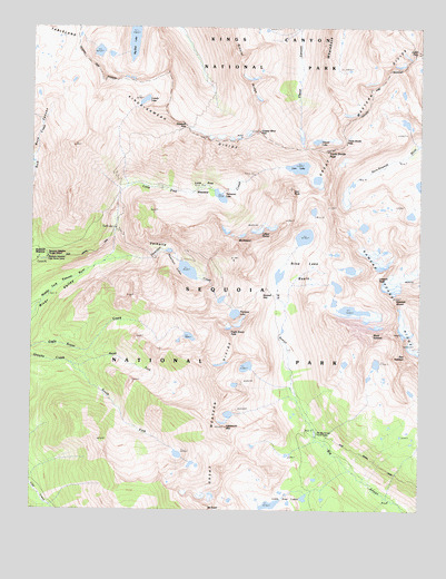 Triple Divide Peak, CA USGS Topographic Map