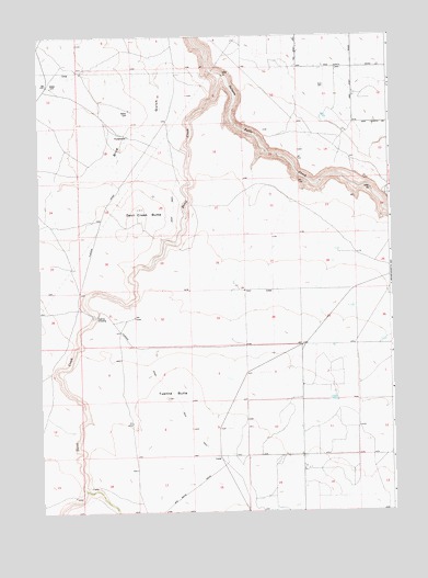 Tuanna Butte, ID USGS Topographic Map