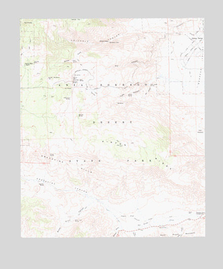 Tubb Canyon, CA USGS Topographic Map