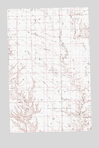 Tule Lake, MT USGS Topographic Map