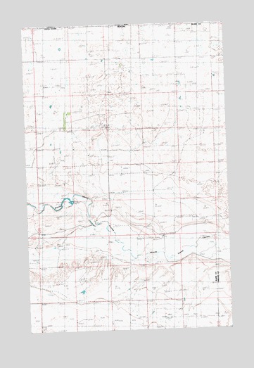 Turner NE, MT USGS Topographic Map