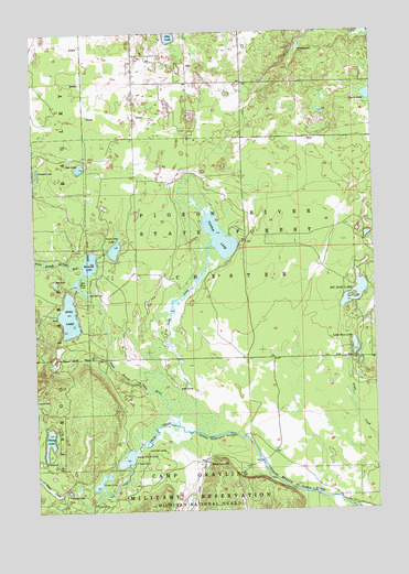 Turtle Lake, MI USGS Topographic Map