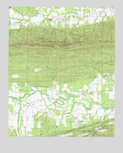 Bluffton, AR USGS Topographic Map