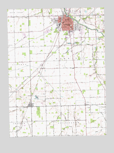 Bluffton, IN USGS Topographic Map