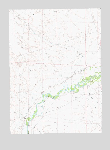 Two Buttes Reservoir, WY USGS Topographic Map
