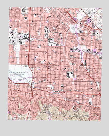 Van Nuys, CA USGS Topographic Map