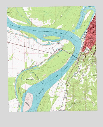 Vicksburg West, MS USGS Topographic Map