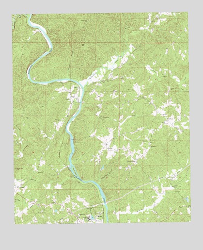 Wadley North, AL USGS Topographic Map