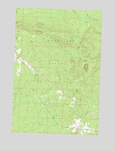 Wakefield NE, MI USGS Topographic Map