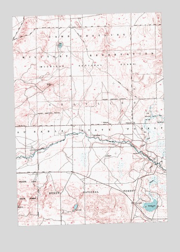 Wakeley Lake, MI USGS Topographic Map