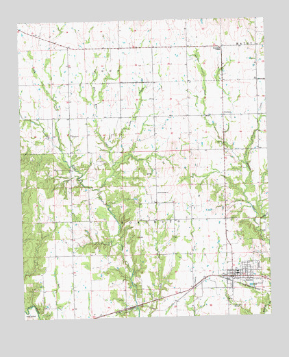 Bokchito, OK USGS Topographic Map