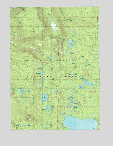 Waldo Mountain, OR USGS Topographic Map