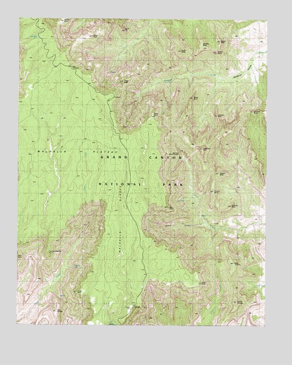 Walhalla Plateau, AZ USGS Topographic Map