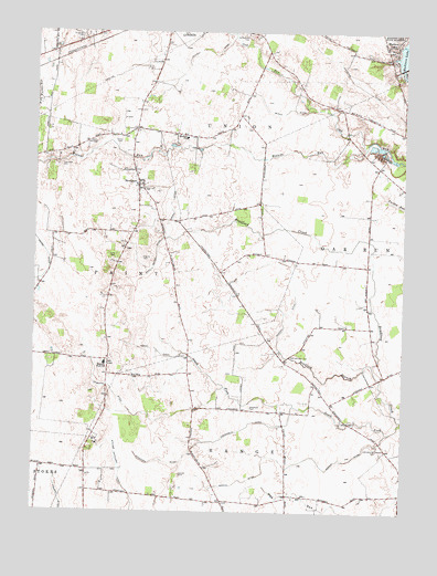 Walnut Run, OH USGS Topographic Map