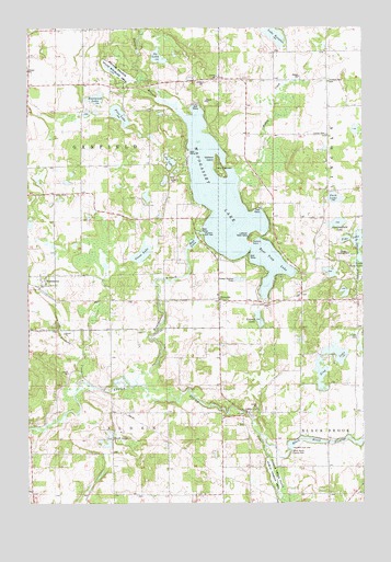 Wapogasset Lake, WI USGS Topographic Map