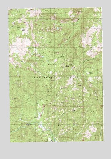 War Eagle Mountain, ID USGS Topographic Map