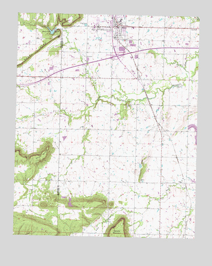 Warner, OK USGS Topographic Map