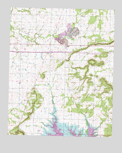 Warner NW, OK USGS Topographic Map