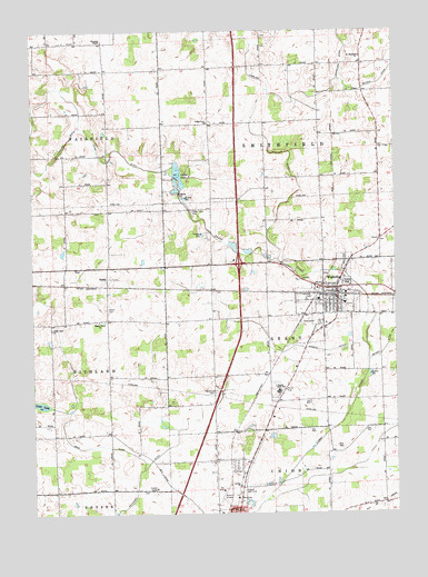 Waterloo, IN USGS Topographic Map