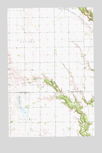 Waterloo Lake, ND USGS Topographic Map