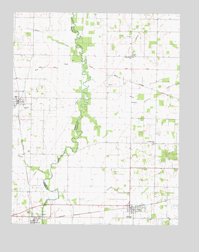 Bone Gap, IL USGS Topographic Map