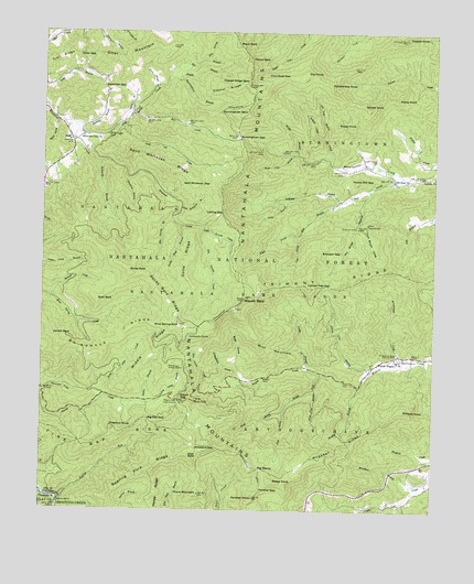Wayah Bald, NC USGS Topographic Map