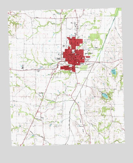 Bonham, TX USGS Topographic Map