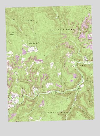 Weedville, PA USGS Topographic Map