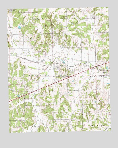 Wellston, OK USGS Topographic Map